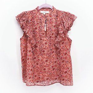 Loft Sleeveless Ruffle Blouse